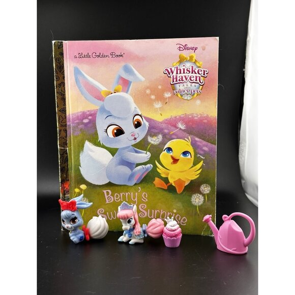 Disney Princess Palace Pets Figures Berry Tutu Little Golden Book Whisker Haven - Picture 1 of 16